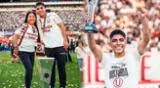 Piero Quispe, elegido como el mejor jugador del Torneo Clausura, recibe emotivas palabras de su madre Rosalyn Córdova.