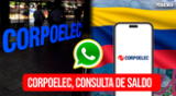 Te compartimos los números de Corpoelec para consultar el saldo de tu factura de servicio por WhatsApp.