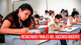 Resultados del ascenso docente 2024 en el Perú. Consulta con el link oficial.