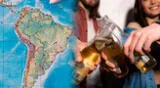 Revisa el top de países en América Latina que más alcohol consumen.