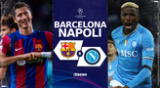 Barcelona y Napoli se enfrentan en partido por los octavos de la Champions League