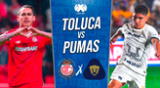 Toluca vs. Pumas chocarán en Liga MX.