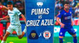 Pumas vs. Cruz Azul chocan por Liga MX.