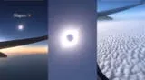 Una tiktoker compartió su experiencia de primera mano al presenciar un eclipse solar desde los cielos.