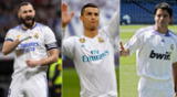 Benzema, Cristiano y Saviola, defendiendo los colores del Real Madrid