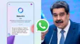 Meta AI inteligencia artificial de WhatsApp revela futuro de Nicolás Maduro en venezuela