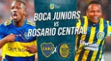 Boca Juniors vs Rosario Central juegan en La Bombonera.