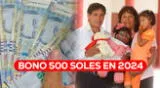 El Ministerio de Vivienda realiza la entrega del Bono de 500 en favor de las familias peruanas.