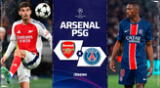 Arsenal y PSG se enfrentan por la Champions League en el Emirates Stadium de Londres