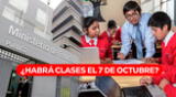 Los padres de familia quieren saber si el lunes 7 de octubre no habrá clases en el colegios del país.