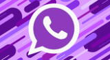 Descargar WhatsApp Plus modo morado para celulares.