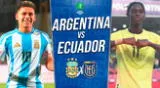 Argentina y Ecuador se enfrentan por el Sudamericano Sub 20