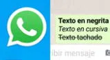 Así podrás cambiar el estilo de los mensajes de WhatsApp a negrita, cursiva y subrayado.