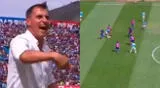 Entrenador de Cristal se enojó ante gol anulado.