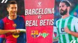 Barcelona y Real Betis se enfrentan por LaLiga en el Olímpico de Montjuic