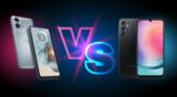 Comparativa de celulares de gama media de Motorola y Samsung. Comparativa de celulares de gama media de Motorola y Samsung.