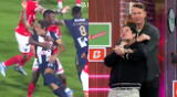 Diego Penny y Enrique de la Rosa recrearon acción de posible penal a Paolo Guerrero Diego Penny y Enrique de la Rosa recrearon acción de posible penal a Paolo Guerrero