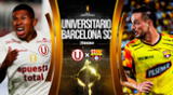 Universitario vs Barcelona SC se medirán en el Estadio Monumental.