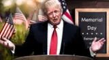 Donald Trump lanza fuertes palabras por el Memorial Day. Donald Trump lanza fuertes palabras por el Memorial Day.