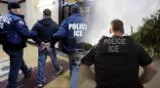 Inmigrantes son detenidos por agentes del ICE en los tribunales. Inmigrantes son detenidos por agentes del ICE en los tribunales.