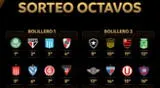 Sorteo de octavos de Copa Libertadores.