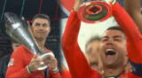 Cristiano Ronaldo campeón con Portugal en la UEFA Nations League. Cristiano Ronaldo campeón con Portugal en la UEFA Nations League.