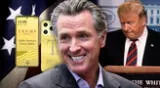 Gavin Newsom se burla de que el T1 Phone no sea totalmente estadounidense.