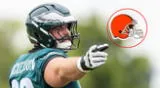 Landon Dickerson tuvo que ser retirado de los entrenamientos de los Eagles. Landon Dickerson tuvo que ser retirado de los entrenamientos de los Eagles.