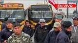 Transportistas se movilizan por la Panamericana Norte a modo de protesta ante la ola de extorsión.