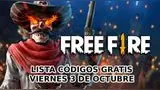 Conoce los Códigos de Free Fire disponibles para este miércoles 3 de octubre del 2025.