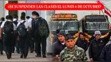 Conoce si Minedu suspendió las clases presenciales por el 6 de octubre.