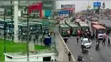 Transportistas bloquean la panamericana ante paro del sector este 6 de octubre.