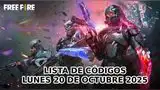 Conoce la lista de Códigos Free Fire que puedes canjear gratis hoy, lunes 20 de octubre.