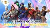 Lista de Códigos Free Fire de HOY, miércoles 5 de noviembre para tener objetos GRATIS en el Battle Royale. Lista de Códigos Free Fire de HOY, miércoles 5 de noviembre para tener objetos GRATIS en el Battle Royale.