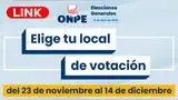 Te compartimos el enlace oficial de la ONPE para que elijas tu local de votación.