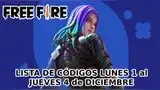Conoce la lista de Códigos de Free Fire Códigos Free Fire del lunes 1 al jueves 4 de diciembre.