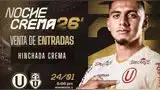 Precio de entradas para la Noche Crema 2026 Precio de entradas para la Noche Crema 2026