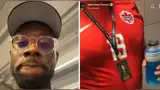 Alphonso Davies se acerco a hincha que llevaba su camiseta. Foto: composición Líbero