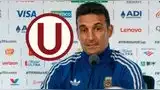 Lionel Scaloni, técnico de Argentina, elogió a exfutbolista de Universitario de Deportes