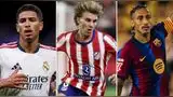 Tabla de posiciones de LaLiga de España con Barcelona, Real Madrid y Atlético de Madrid.