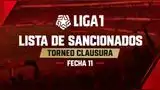 Los sancionados para el reinicio del Torneo Clausura de la Liga 1 2026