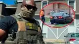 Sospechoso que era perseguido por agentes del ICE colisiona su auto en escuela. Sospechoso que era perseguido por agentes del ICE colisiona su auto en escuela.