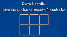 Mueve 2 cerillos para formar 4 cuadrados: acertijo que solo un genio puede superar