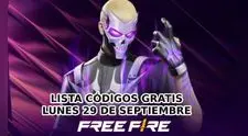 Códigos de Free Fire para canjear objetos GRATIS este lunes 29 de septiembre: LISTA COMPLETA