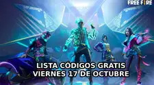 Códigos de Free Fire para conseguir skins, armas y diamantes GRATIS, HOY viernes 17 de octubre