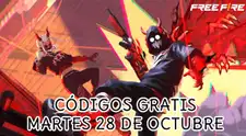 Códigos Free Fire HOY, martes 28 de octubre: canjea diamantes, skins y armas GRATIS