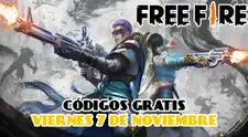 Códigos Free Fire de HOY, viernes 7 de noviembre: canjea todos los objetos del famoso Battle Royale