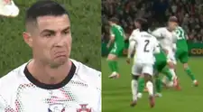 Cristiano Ronaldo fue expulsado tras propinarle codazo a futbolista de Irlanda - VIDEO