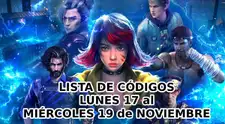Códigos Free Fire de HOY, lunes 17 al miércoles 19 de noviembre: canjea muchos objetos GRATIS