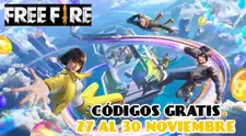 Códigos Free Fire del viernes 28 al domingo 30 de noviembre: canjea diamantes y skins GRATIS